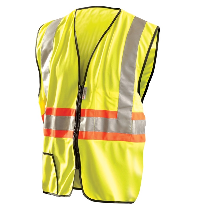 High Visibility Premium Solid 2-Tone Expandable Vest Yellow